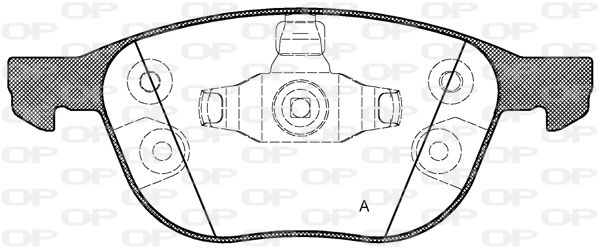 OPEN PARTS Комплект тормозных колодок, дисковый тормоз BPA1082.30